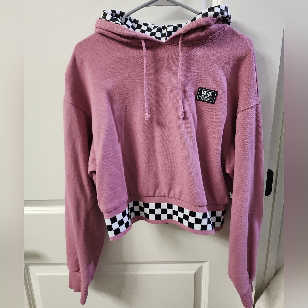 Vans Boom Boom Check Hoodie Pink